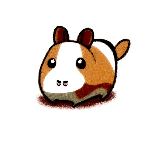simple guinea pig tattoo design idea
