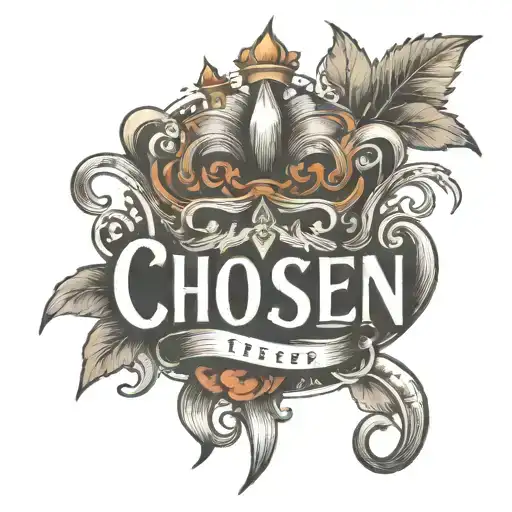 the word Chosen  tattoo design idea