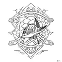 Tatuaje que represente el lazo con mi abuela con la siguiente frase "extrañarte es el eco del tiempo que me diste tattoo design idea