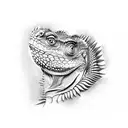 Teacher iguana tattoo design idea