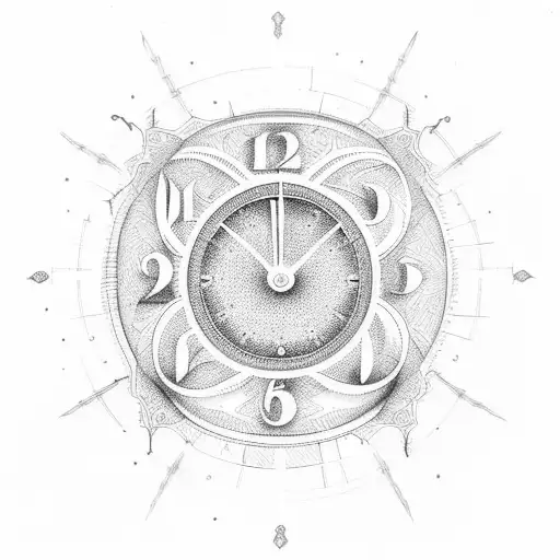 Daly clock tattoo design idea