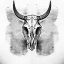 Bull Skull tattoo design idea