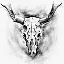 Bull Skull tattoo design idea