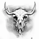 Bull Skull tattoo design idea