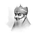 Mohammad reza pahlavi with Persepolis tattoo design idea