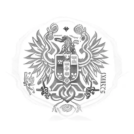 passport with romania flag and others tattoo design idea