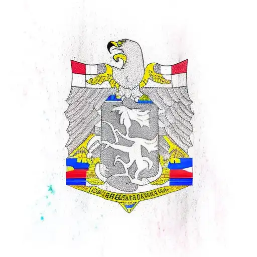 romania flag tattoo design idea