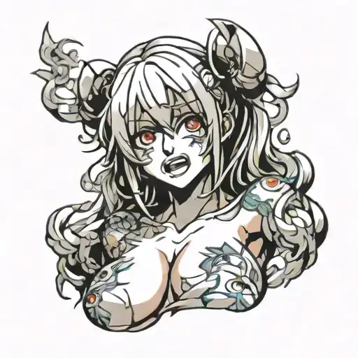 Ahegao tattoo design idea