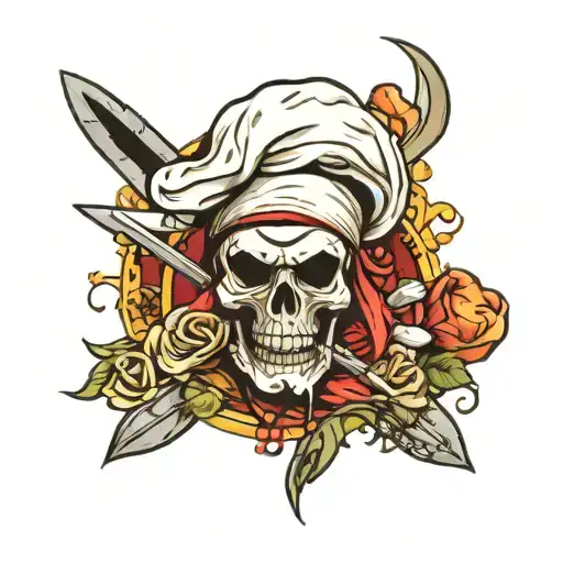 Chef Jolly Roger tattoo design idea