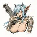 Ahegao tattoo design idea