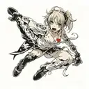 Ahegao tattoo design idea