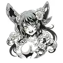 Ahegao tattoo design idea