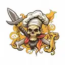 Chef Jolly Roger tattoo design idea