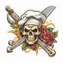 Chef Jolly Roger tattoo design idea