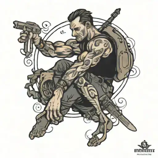 arm sleve bond brothers work and intregurty  tattoo design idea