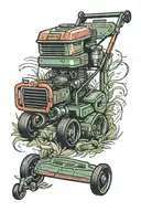 Lawnmower tattoo design idea