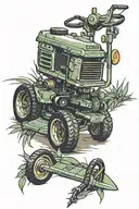 Lawnmower tattoo design idea