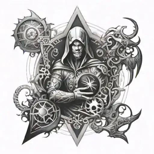 magic the gathering tattoo design idea