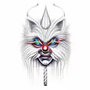 ghostmane clown smoking joint tattoo design idea