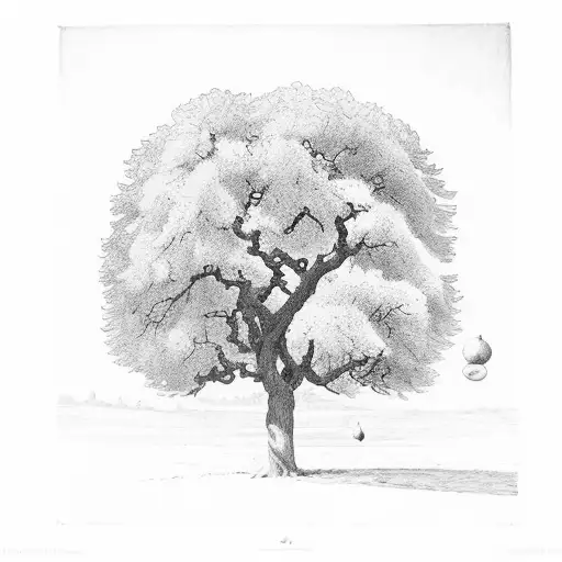 walnut tree tattoo design idea