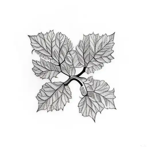 walnut tree tattoo design idea