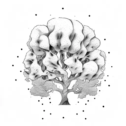 walnut tree tattoo design idea