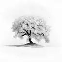 walnut tree tattoo design idea