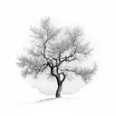 walnut tree tattoo design idea