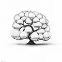 walnut tree tattoo design idea