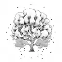 walnut tree tattoo design idea