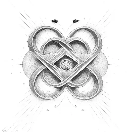 mother father infinite symbol love smile tattoo design idea
