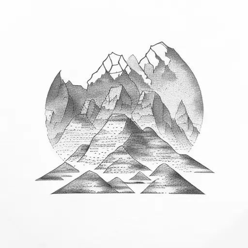 three tetons  tattoo design idea