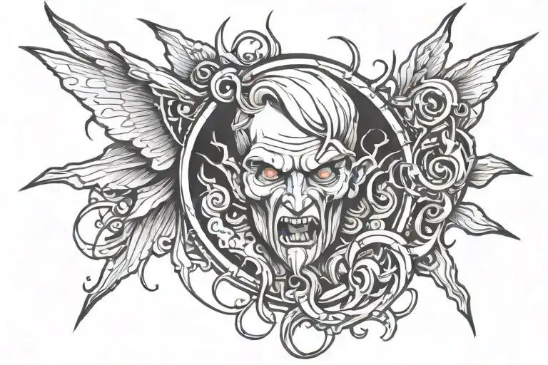 tear of lucifer tattoo design idea