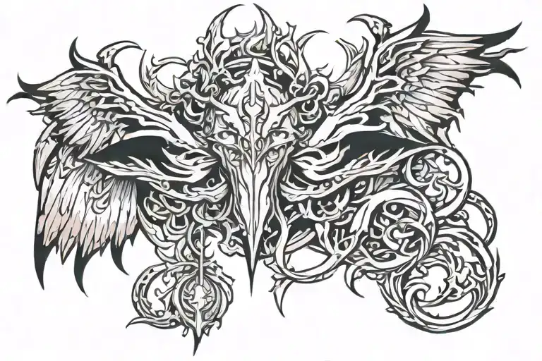 tear of lucifer tattoo design idea