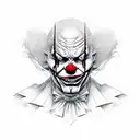 evil clown tattoo design idea