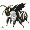Angry Wasp tattoo design idea
