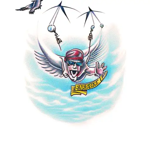 icarus falling from the sky tattoo design idea