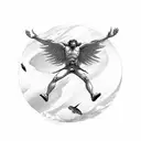 icarus falling from the sky tattoo design idea