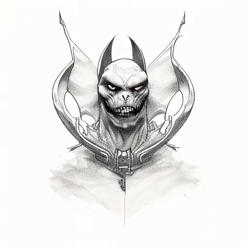 Vampyrum Spectrum bat profile tattoo design idea