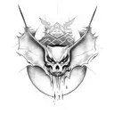 Vampyrum Spectrum bat profile tattoo design idea