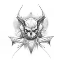 Vampyrum Spectrum bat profile tattoo design idea