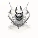 Vampyrum Spectrum bat profile tattoo design idea