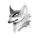 Vampyrum Spectrum bat profile tattoo design idea