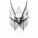Vampyrum Spectrum bat profile tattoo design idea