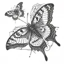 butterfly with a broken wing tattoo design idea