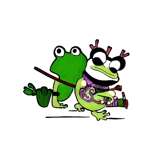 frog samurai tattoo design idea