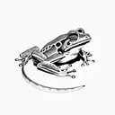 frog samurai tattoo design idea