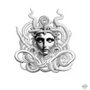 medusa goddess versace logo  tattoo design idea