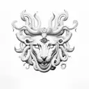 medusa goddess versace logo  tattoo design idea