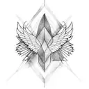 Wing tattoo design idea